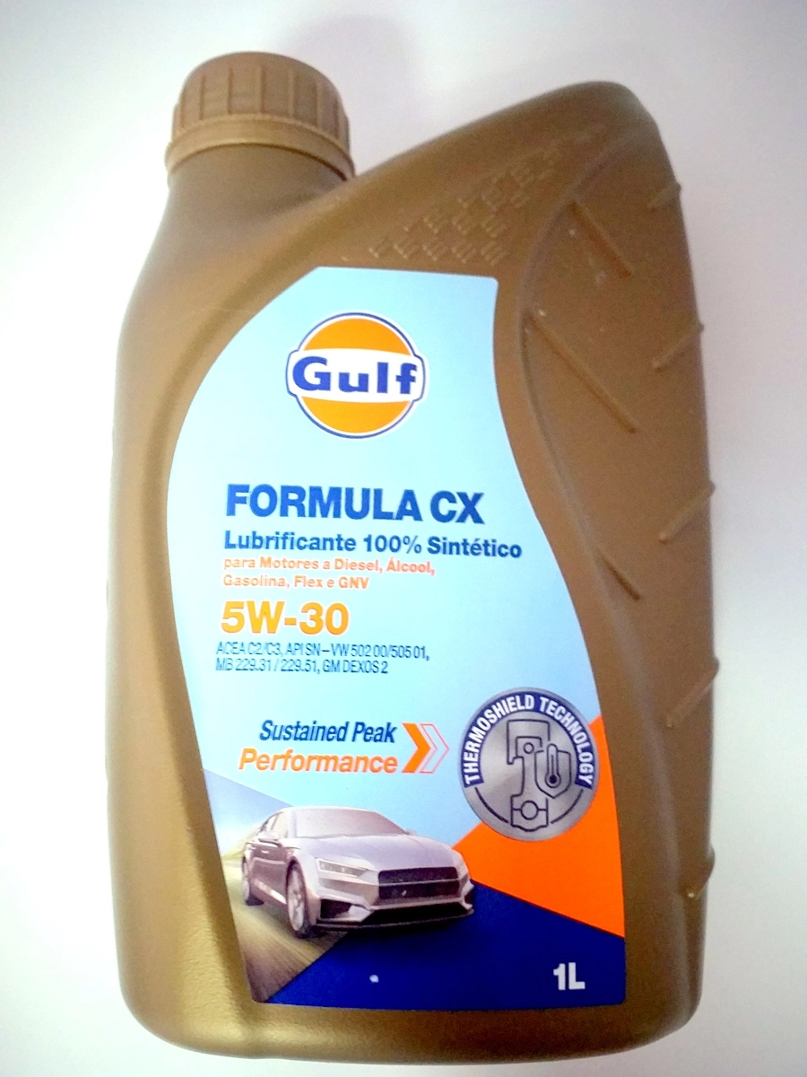 OLEO SINTETICO PARA MOTOR DIESEL/GASOLINA GULF 5W30 API SN FORMULA CX D2 ACEA 1 LT
