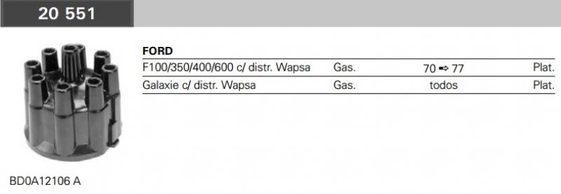 TAMPA DO DISTRIBUIDOR - FORD F-100/350/400/600/GALAXIE - WAPSA