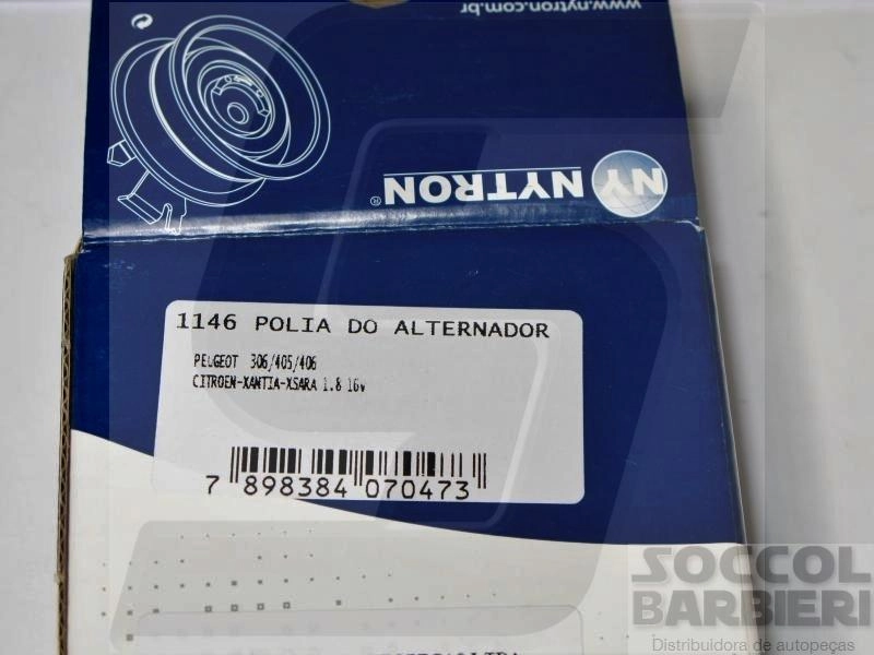 POLIA CORREIA ALTERNADO PEUGEOT 306/405/406 1.8/2.0 8V/16V USA 02 PÇS XANTIA/XSARA 1.8 16V - 17X90.5