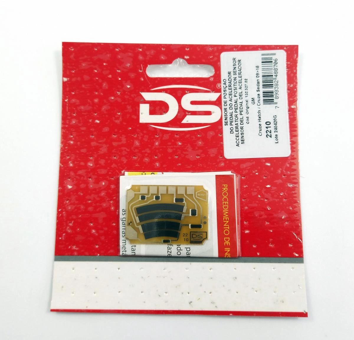 SENSOR POSIÇÃO PEDAL ACELERADOR GM CRUZE 1.8 16V 2009/2016 - EXCETO BOSCH