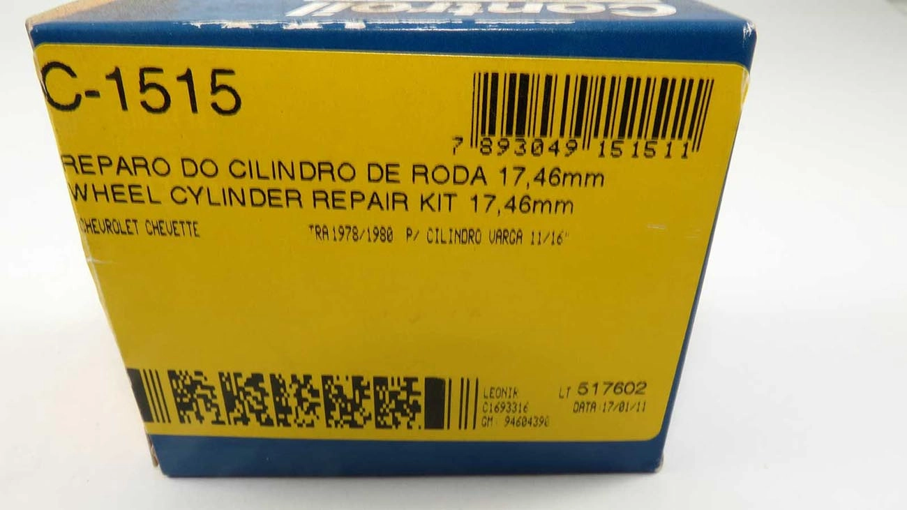 REPARO CILINDRO RODA 17.46MM GM CHEVETTE 78/80 11/16 TRASEIRO