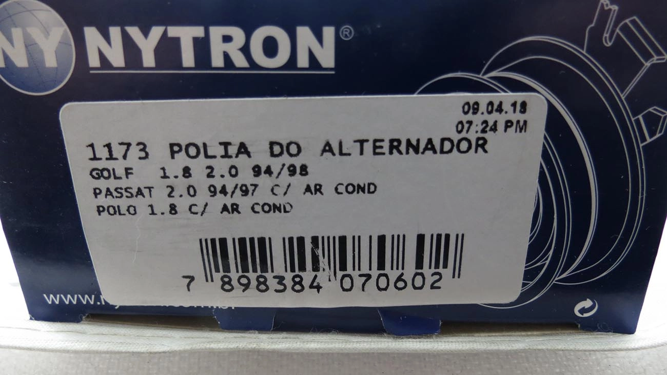 POLIA CORREIA ALTERNADOR VW CORDOBA 1.8 95/99 - GOLF 1.6/1.8/2.0 94/98 - POLO 1.8 - PASSAT 2.0 94/97