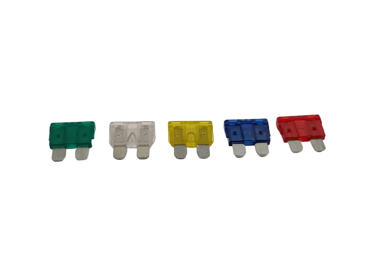 KIT FUSÍVEIS DE LÂMINA - COM 100 PEÇAS - 10/15/20/25/30 AMPERES