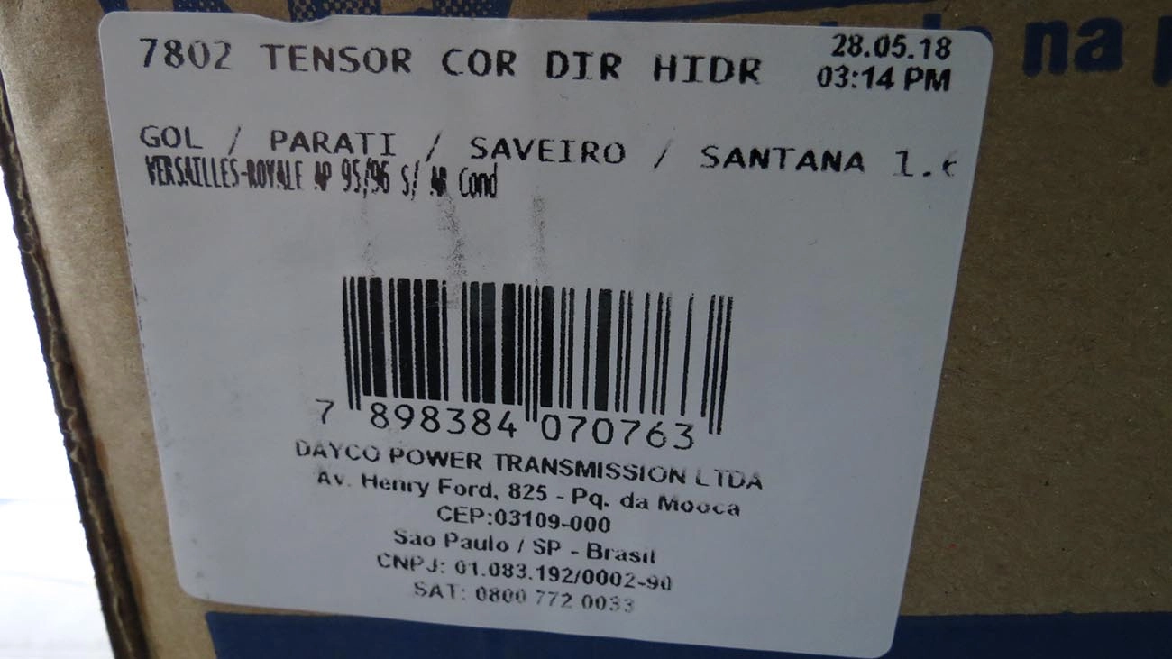TENSOR CORREIA ALTERNADOR VW GOL/SANTANA 96/ COM DIREÇÃO HIDRÁULICA - SEM AR CONDICIONADO
