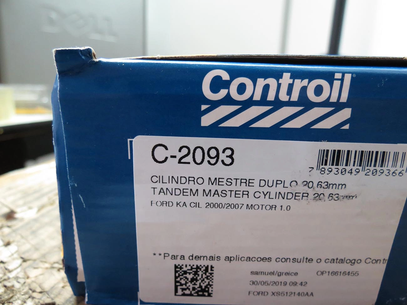 CILINDRO MESTRE FREIO FORD KA 1.0 2000/2007 -  ZETEC ROCAM - 20.63MM