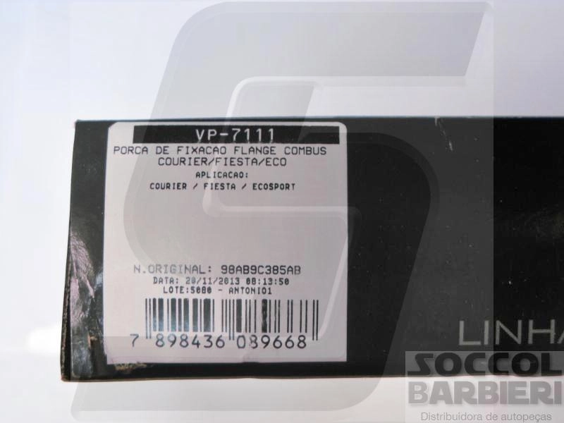PORCA DO FLANGE COMBUSTIVEL FORD FIESTA/COURIER/ECOSPORT