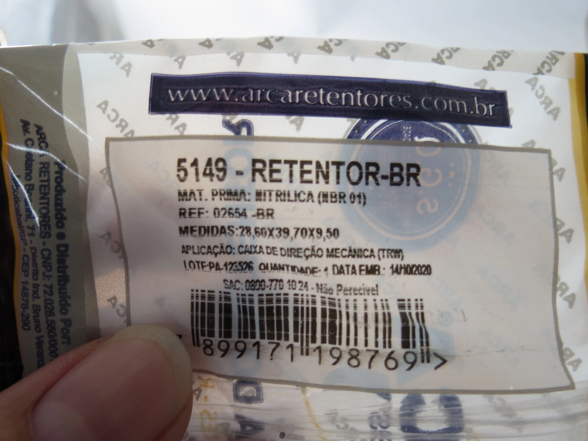 RETENTOR EIXO SETOR DIRECAO GM OPALA/CARAVAN A/C/D-10/14/20