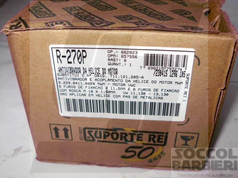 ACOPLAMENTO HELICE VW 11.130/11.140/12.140/13.130/14.140 - MWM - ANTIVIBRADOR