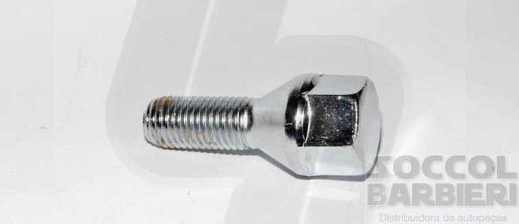 PARAFUSO RODA ESPORTIVA CROMADO 12X1.5X27 GM MONZA/KADETT /93 12X15X27 CHAVE 19