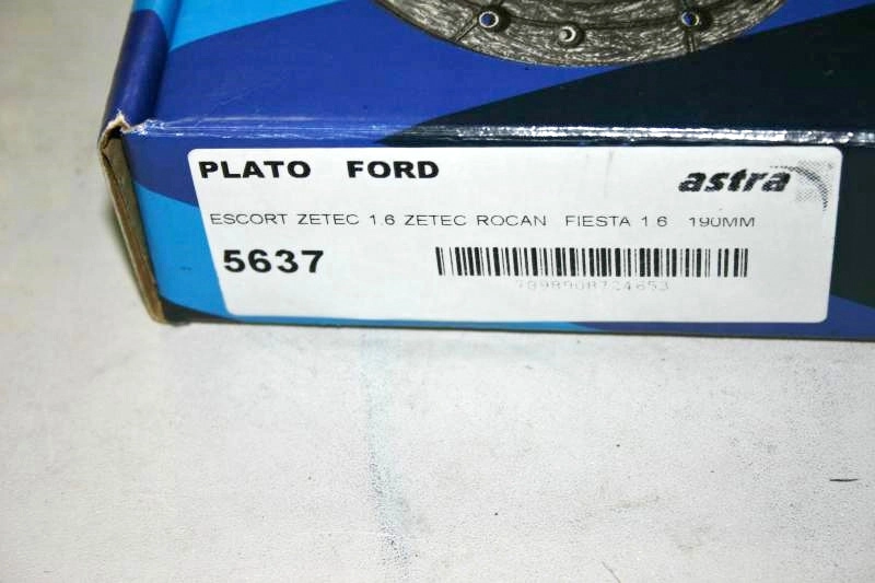 PLATO EMBREAGEM FORD ESCORT/SW 1.6 ZETEC - FIESTA/KA/COURIER 1.6 TODOS - 190MM