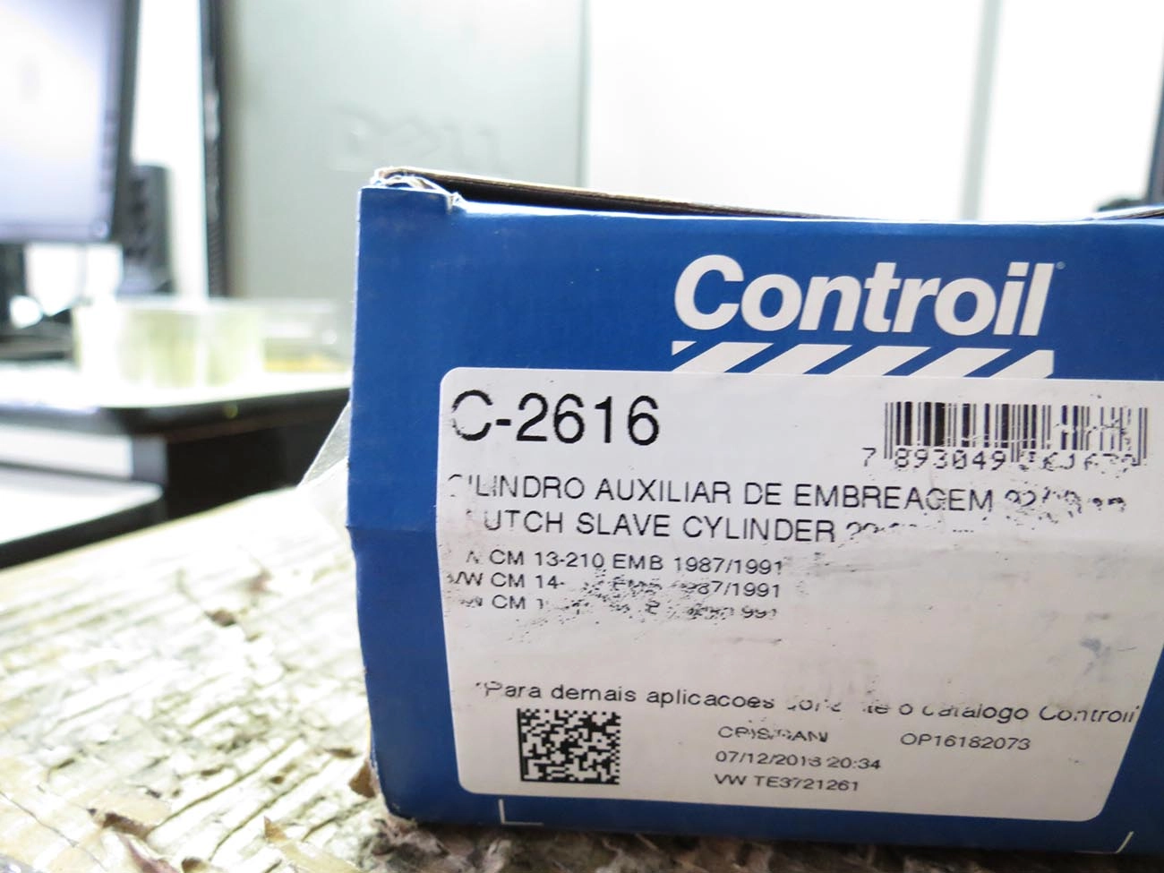 CILINDRO AUXILIAR/ESCRAVO EMBREAGEM VW 13.210/14.210/16.210 87/ 7/8 22.22MM