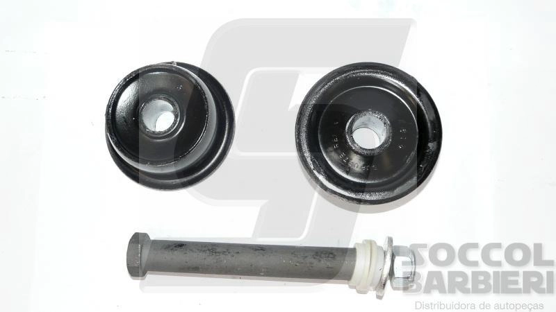 KIT COXIM DA CABINE VW 12.170 A 35.300 - 2 COXINS+EIXO+TRAVA+BUCHA+PARAFUSOS - TRASEIRO