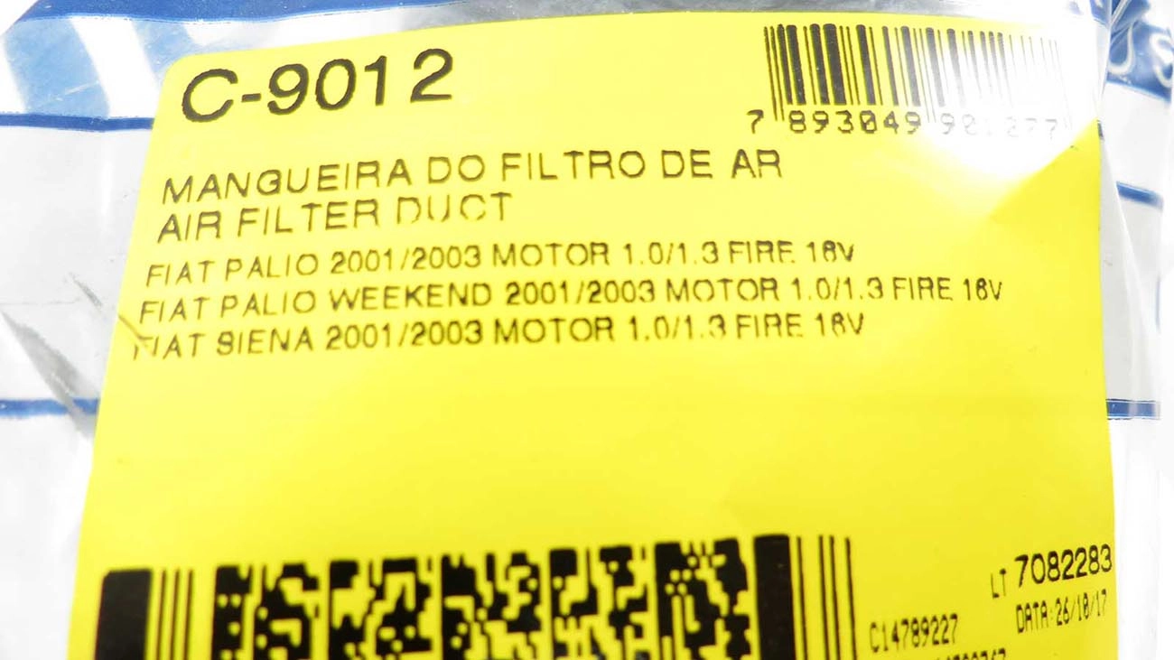 MANGUEIRA PARA FILTRO AR FIAT PALIO/SIENA 1.0/1.3 16V 2001/2003