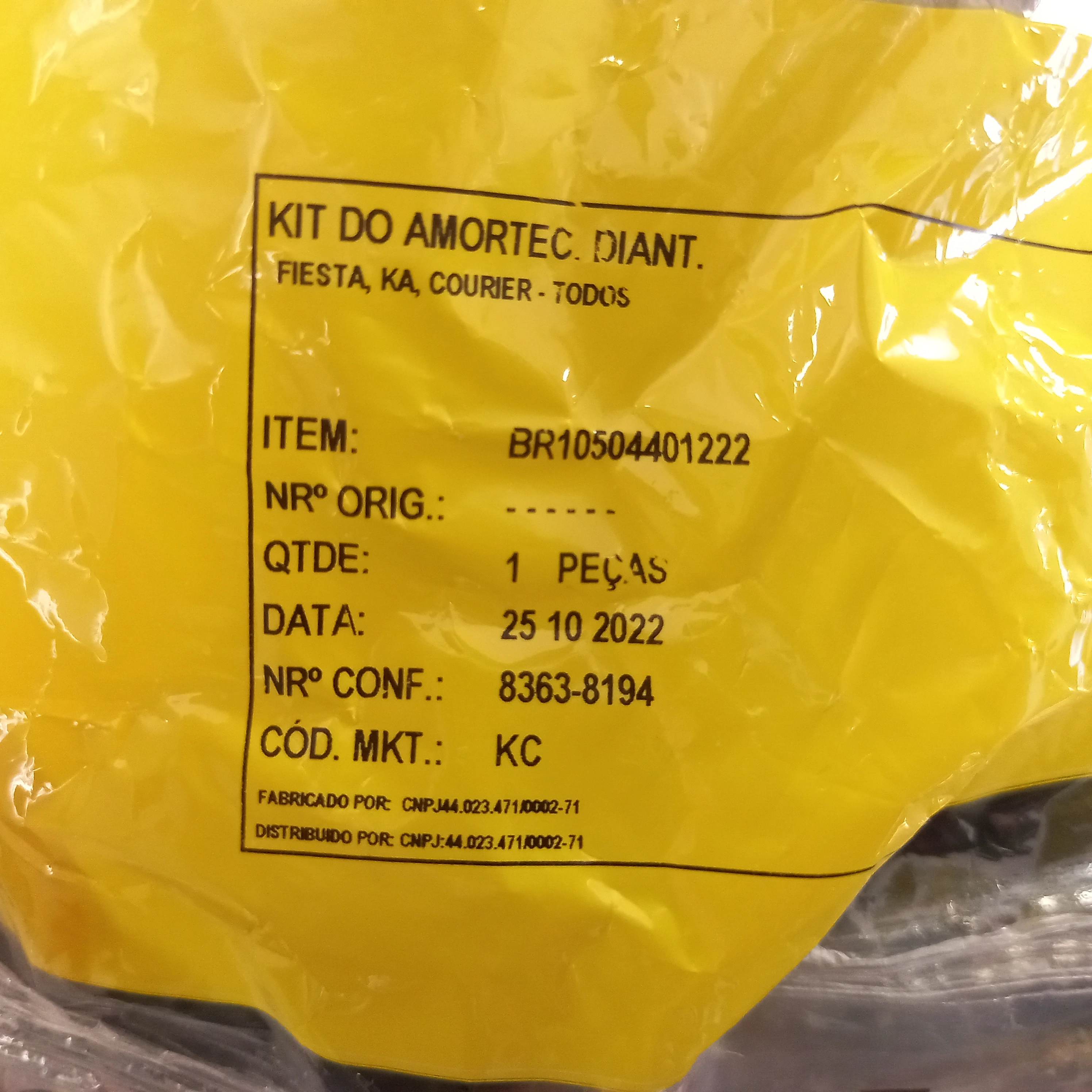 KIT AMORTECEDOR DIANTEIRO COMPLETO FORD COURIER 97/13 - FIESTA STREET 96/07 - KA 97/07