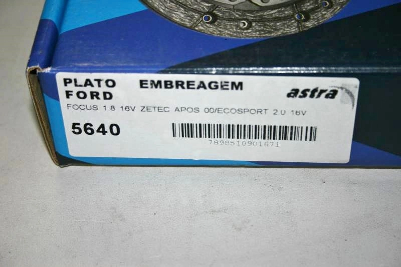 PLATO EMBREAGEM FORD FOCUS 1.8 16V 2000/ - ECOSPORT 2.0 16V 220MM