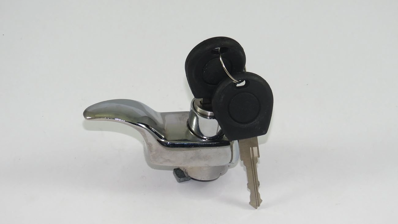 FECHADURA PORTA MALAS VW BRASILIA/VARIANT/TL TODAS - BOTAO PORTA MALAS C/CHAVE - CROMADO