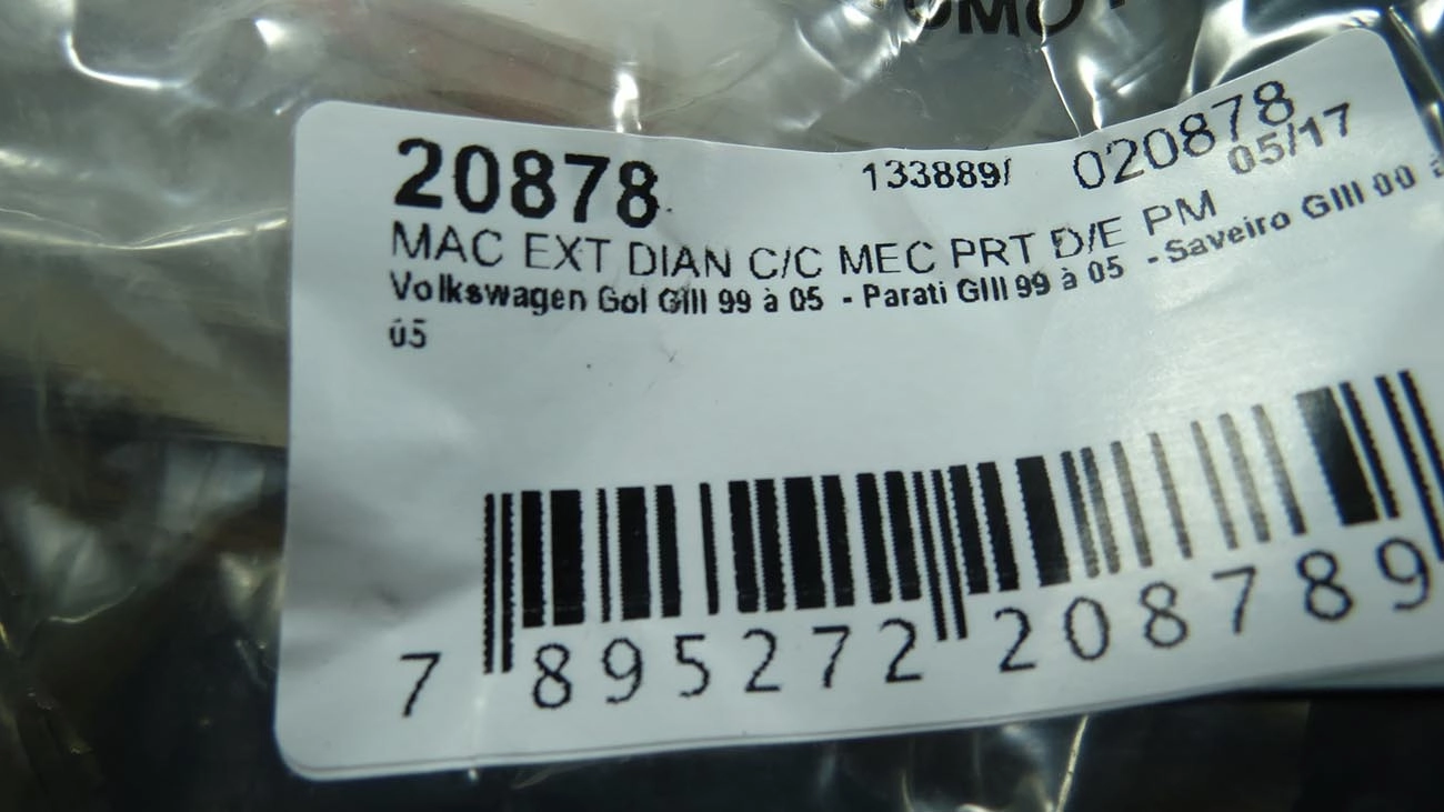MACANETA EXTERNA VW GOL/PARATI 99/ GIII 4 PORTAS - MECANICA C/CHAVE PERFIL MAXION