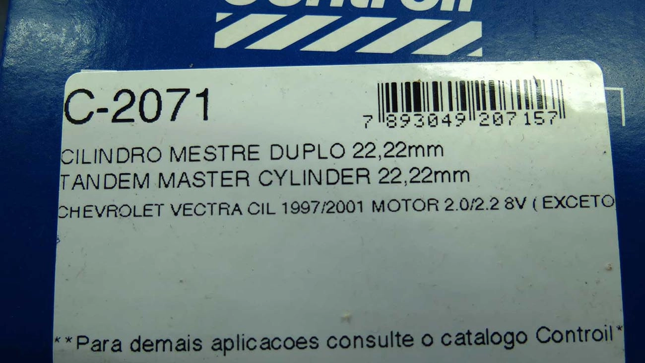 CILINDRO MESTRE FREIO DUPLO 22.22MM GM VECTRA 2.2 1998/2002 7/8P