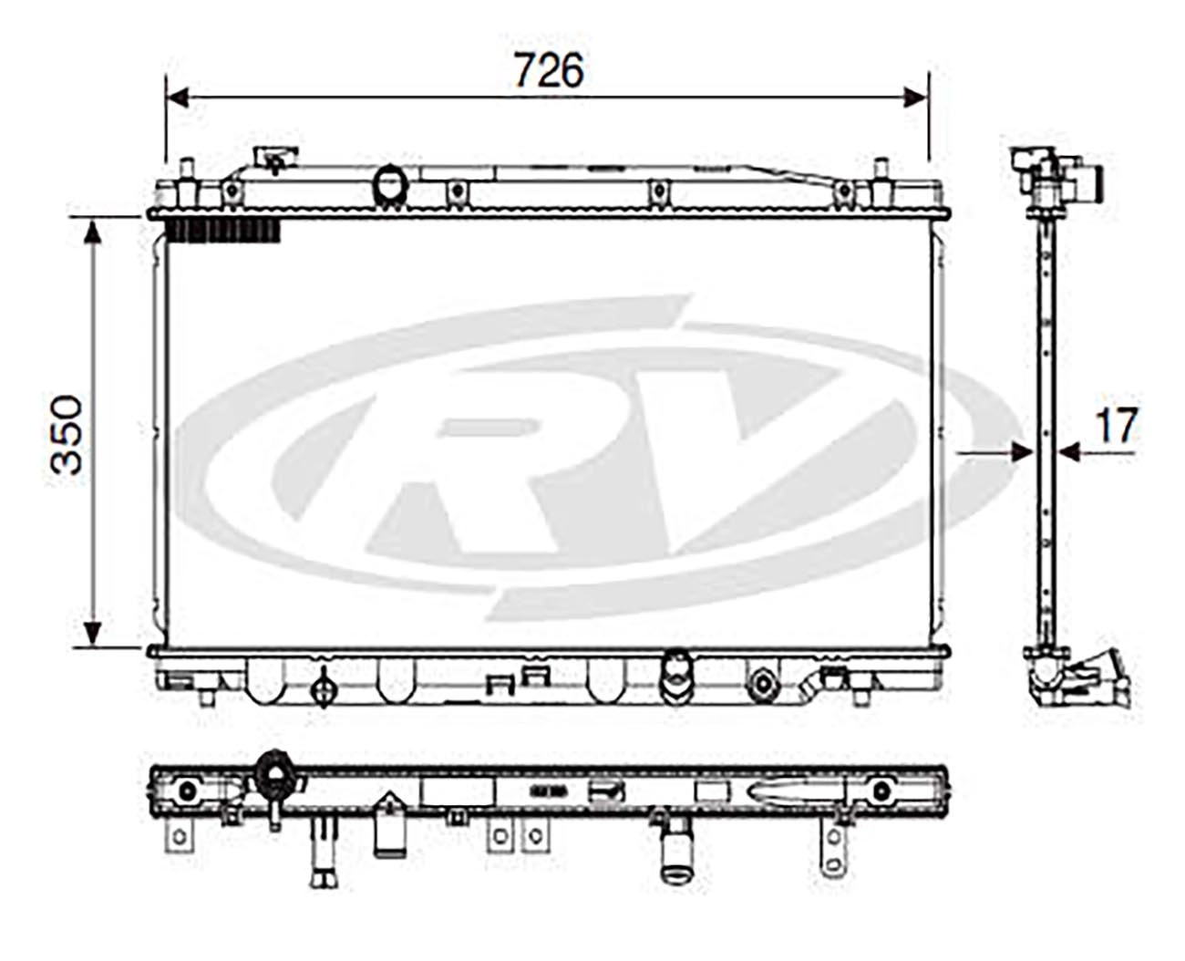 RADIADOR HONDA FIT 1.4/1.5 16V 09/14 - CITY 1.5 16V 10/14 - COM AR CONDICIONADO - MANUAL