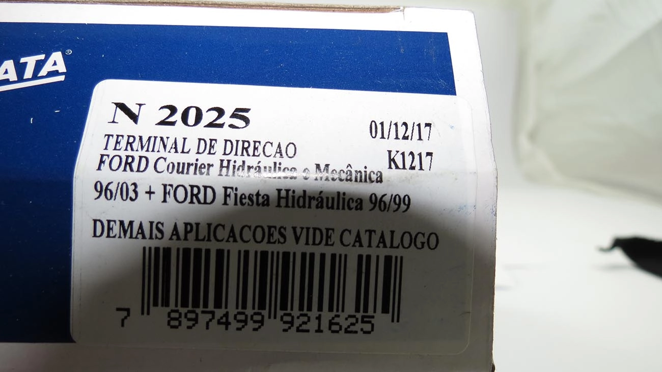 TERMINAL DIREÇÃO DIREITO FORD COURIER 97/13 FIESTA 96/01 TODOS - NOVO FIESTA 02/ D.M - KA 08/13 D.M