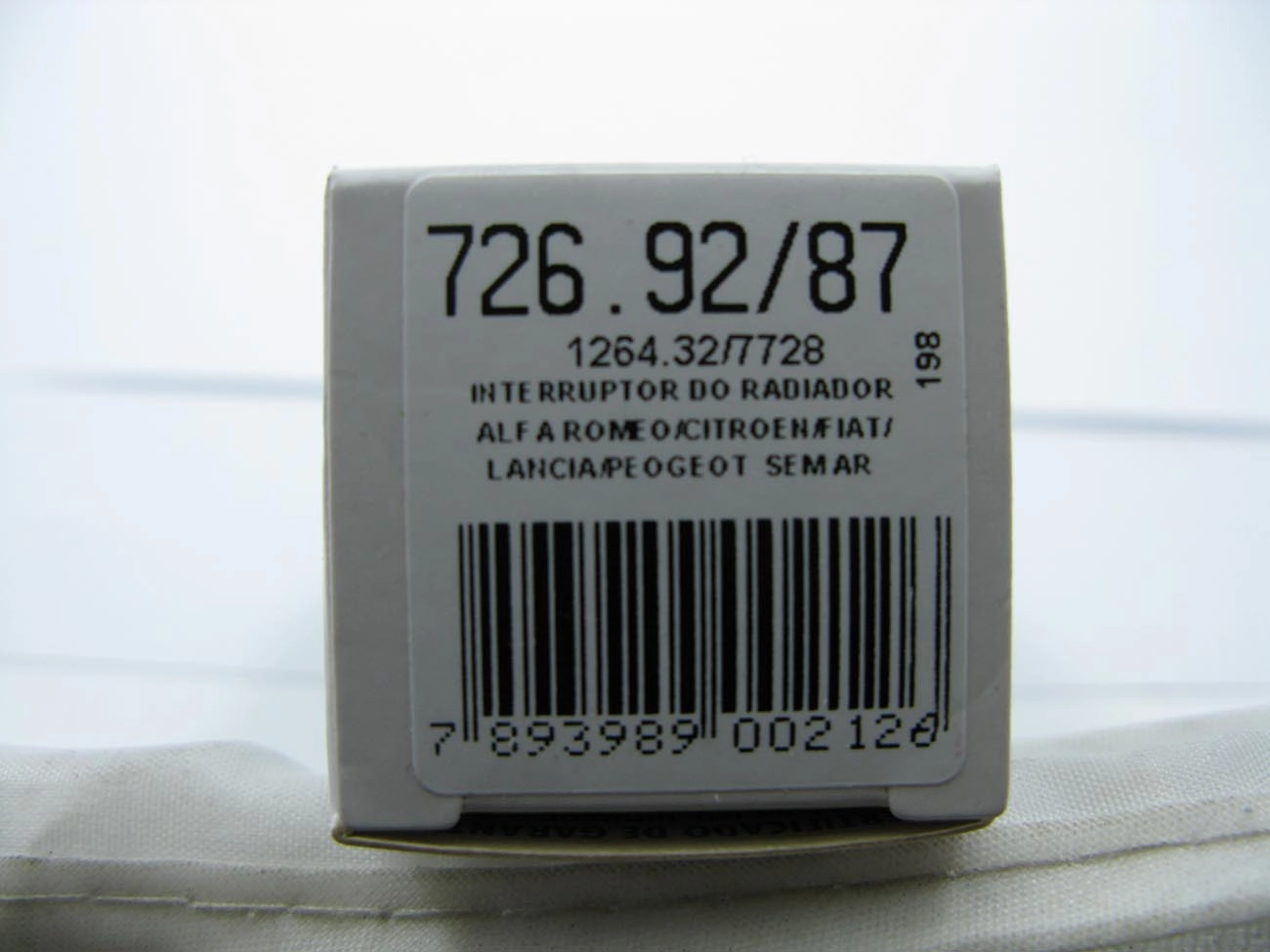 INTERRUPTOR TÉRMICO RADIADOR PARA ACIONAMENTO VENTILADOR FIAT TEMPRA PALIO 1.0/1.5 TIPO SEM AR CONDICIONADO