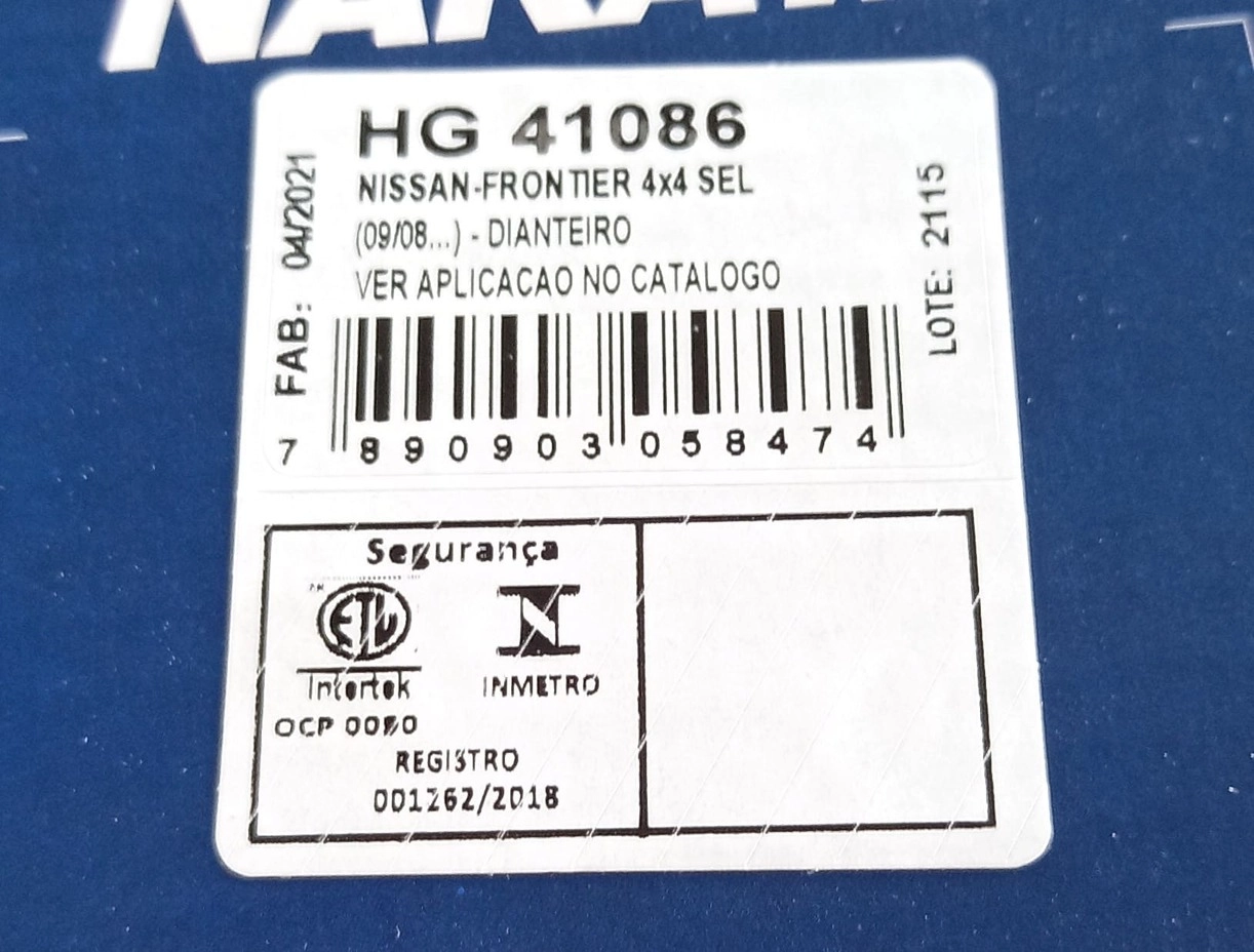 AMORTECEDOR DIANTEIRO NISSAN FRONTIER 4X2/4X4 2008/2016 - DIEREITO/ESQUERDO