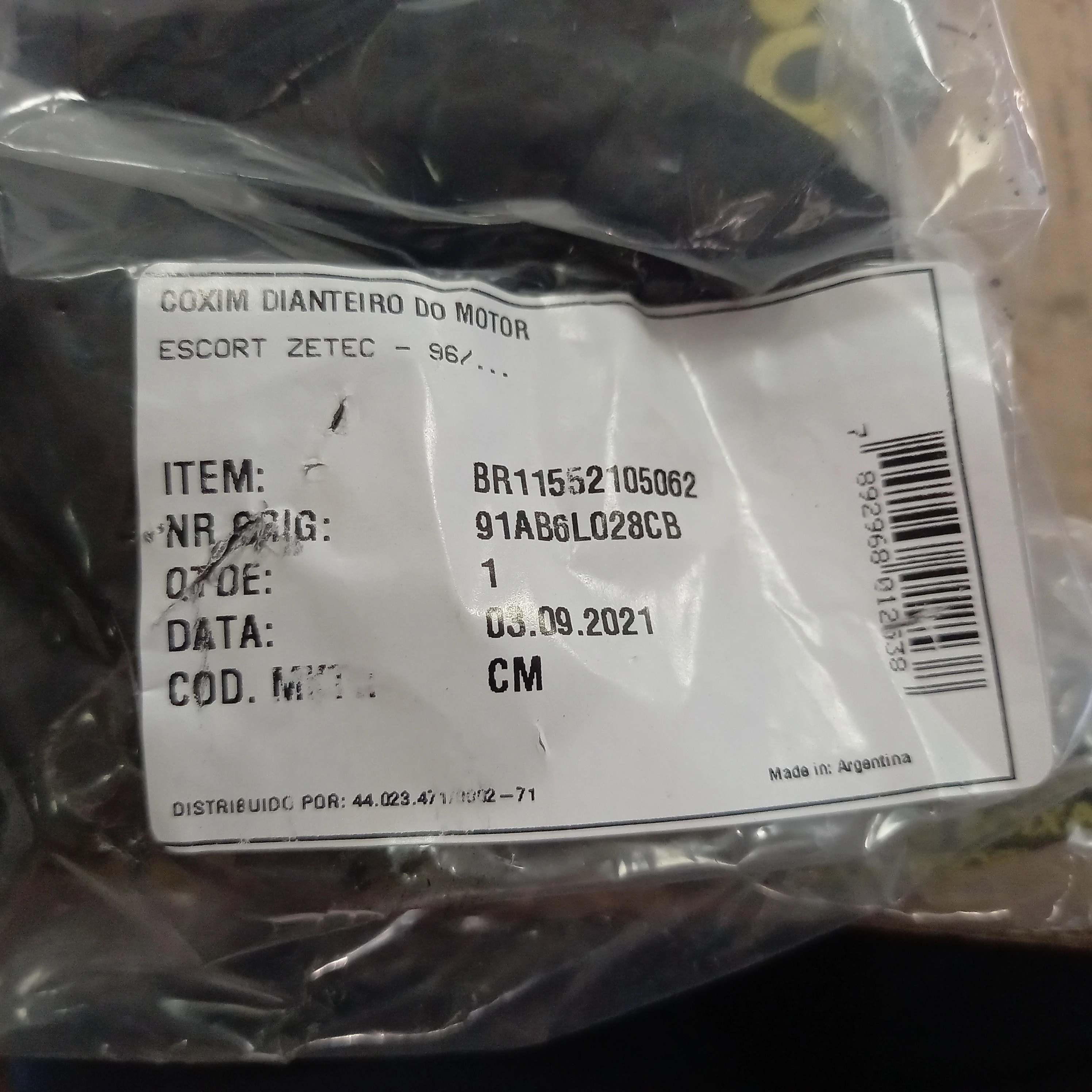 COXIM DIANTEIRO DO MOTOR FORD ESCORT ZETEC 1997/