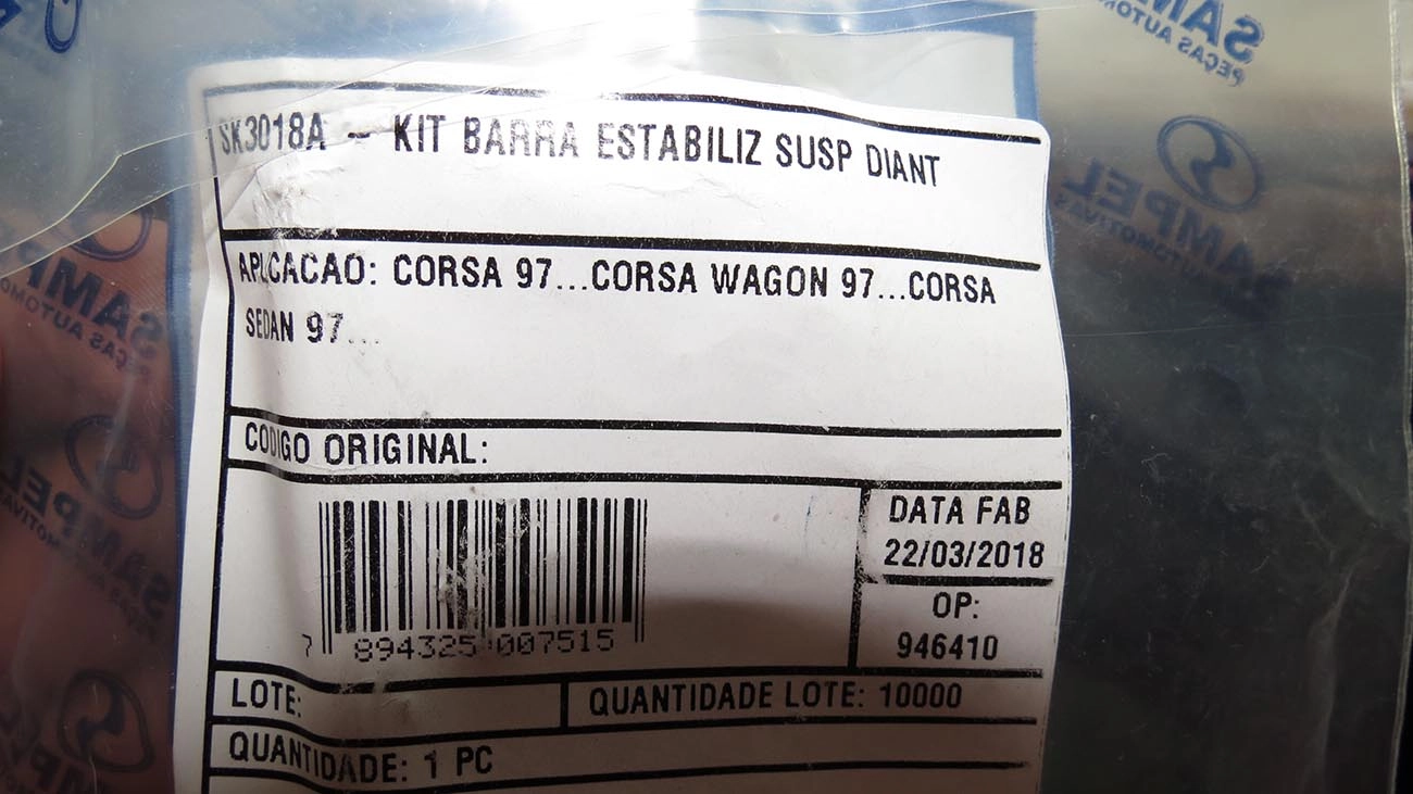 KIT ESTABILIZADOR DIANTEIRO GM CORSA 97/03 - CLASSIC 04/16 - PARA UM LADO