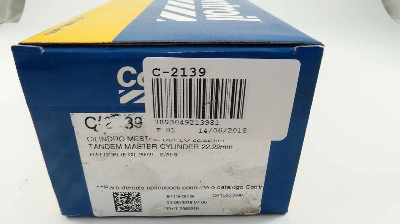 CILINDRO MESTRE FREIO SEM ABS FIAT DOBLO - 22,22 MM