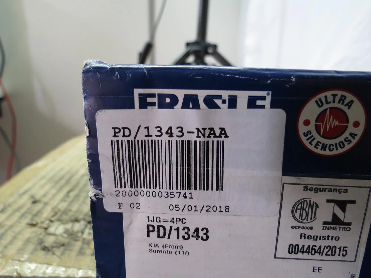 PASTILHA DE FREIO DIANTEIRA KIA SORENTO 2010/2018