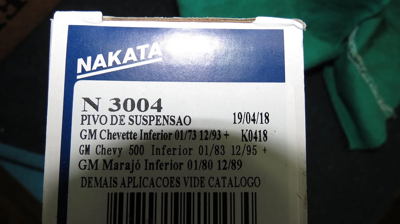 PIVÔ SUSPENSÃO INFERIOR GM CHEVETTE/CHEVY/MARAJÓ TODOS