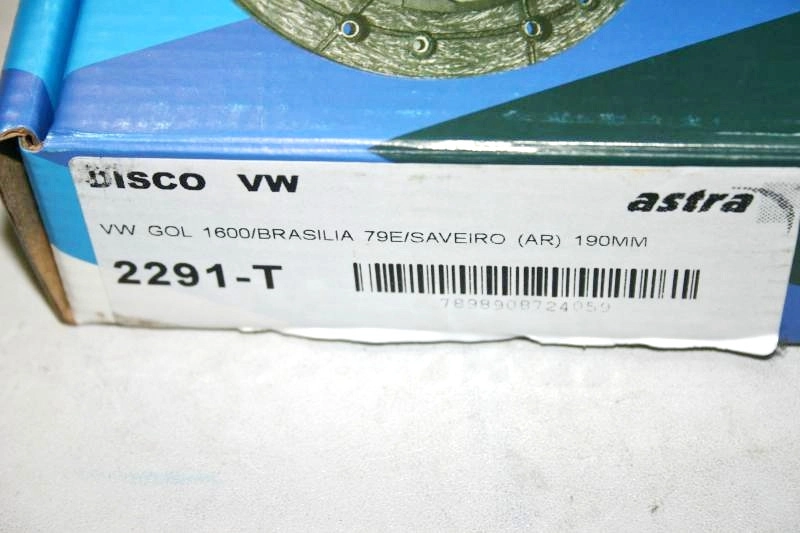 DISCO EMBREAGEM VW FUSCA 1500/1600 BRASILIA/VARIANT/KOMBI 04.73/ - 190MM