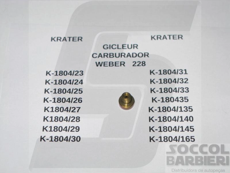 GICLEUR CARBURADOR 24 WEBER SIMPLES