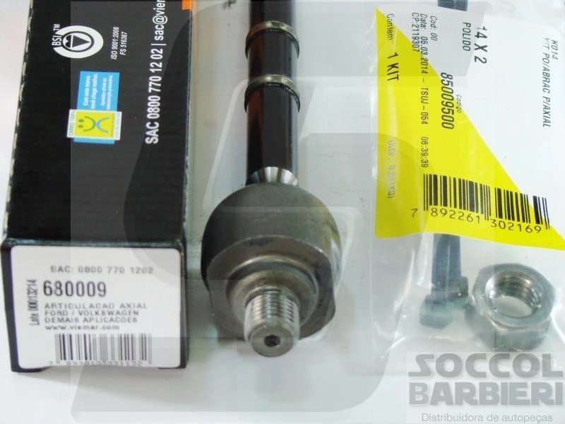 ARTICULAÇÃO/BARRA AXIAL DIREÇÃO HIDRÁULICA FORD ESCORT/VERONA 93/ - VW LOGUS/POINTER 93/96