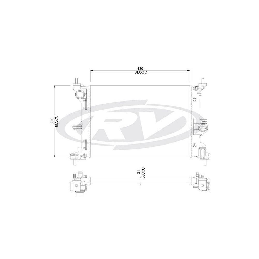 RADIADOR FIAT MOBI 1.0 17/19 FIREFLY - UNO 1.0/1.3 17/19 - COM OU SEM AR CONDICIONADO/MANUAL