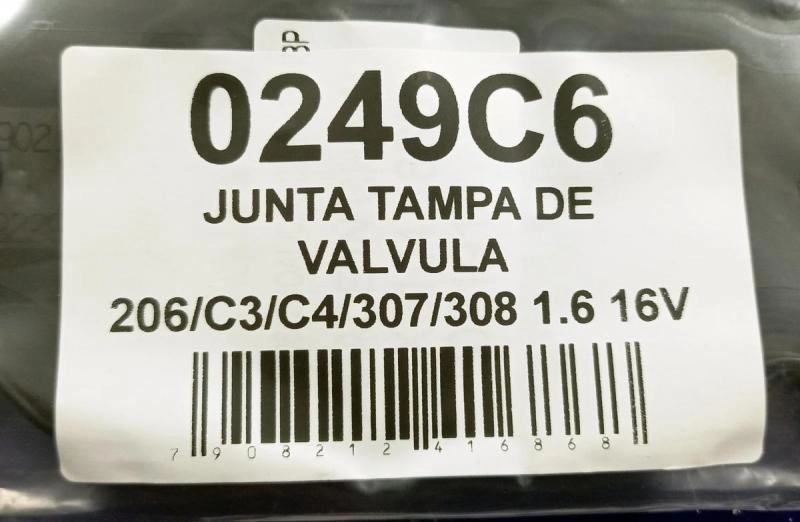 JUNTA TAMPA VÁLVULAS COM DEFLETOR UNITARIO PEUGEOT 206/207/307 1.6 16V 02/ - CITROEN C3 1.6 16V