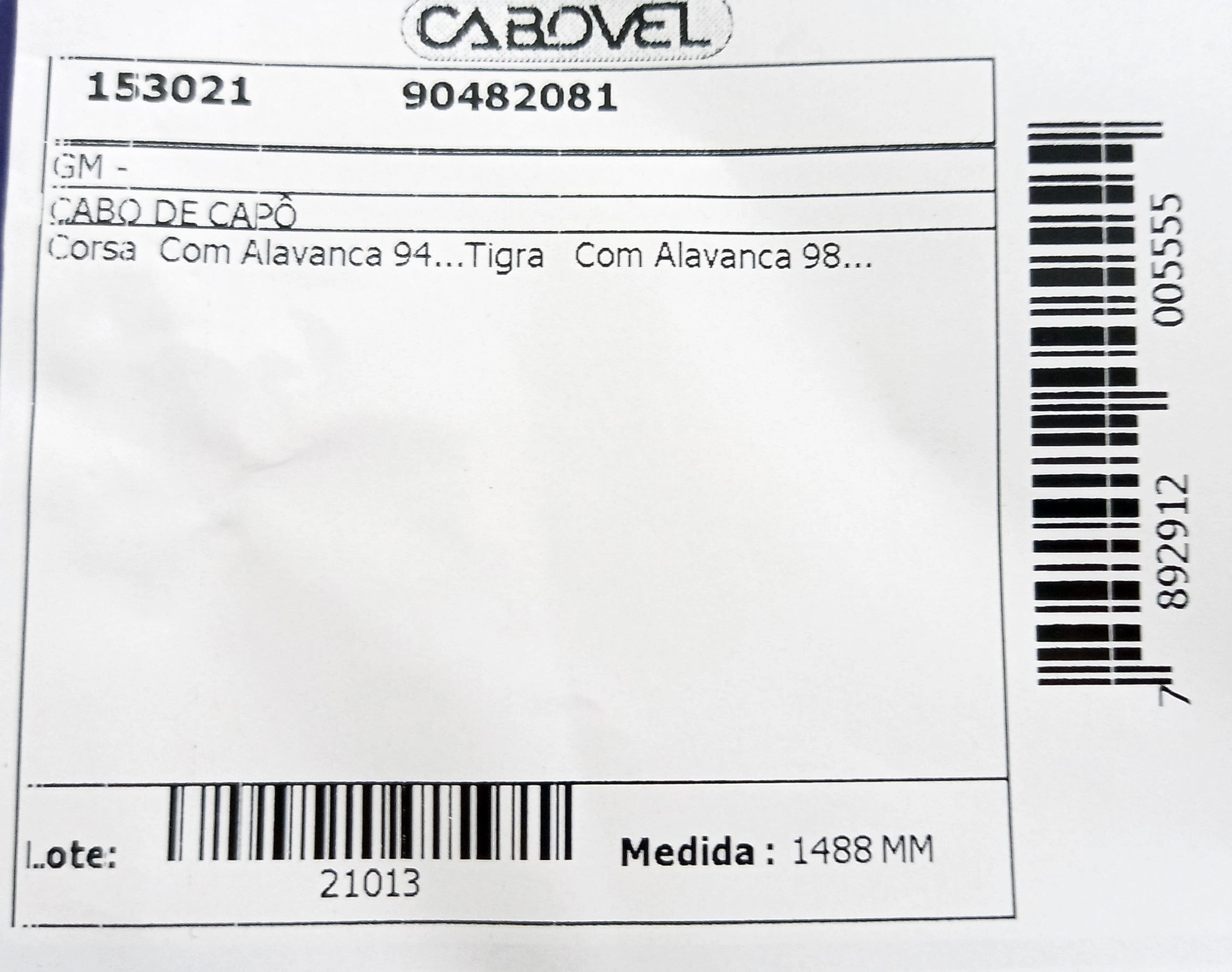 CABO CAPO GM CORSA/TIGRA 94/ 1488