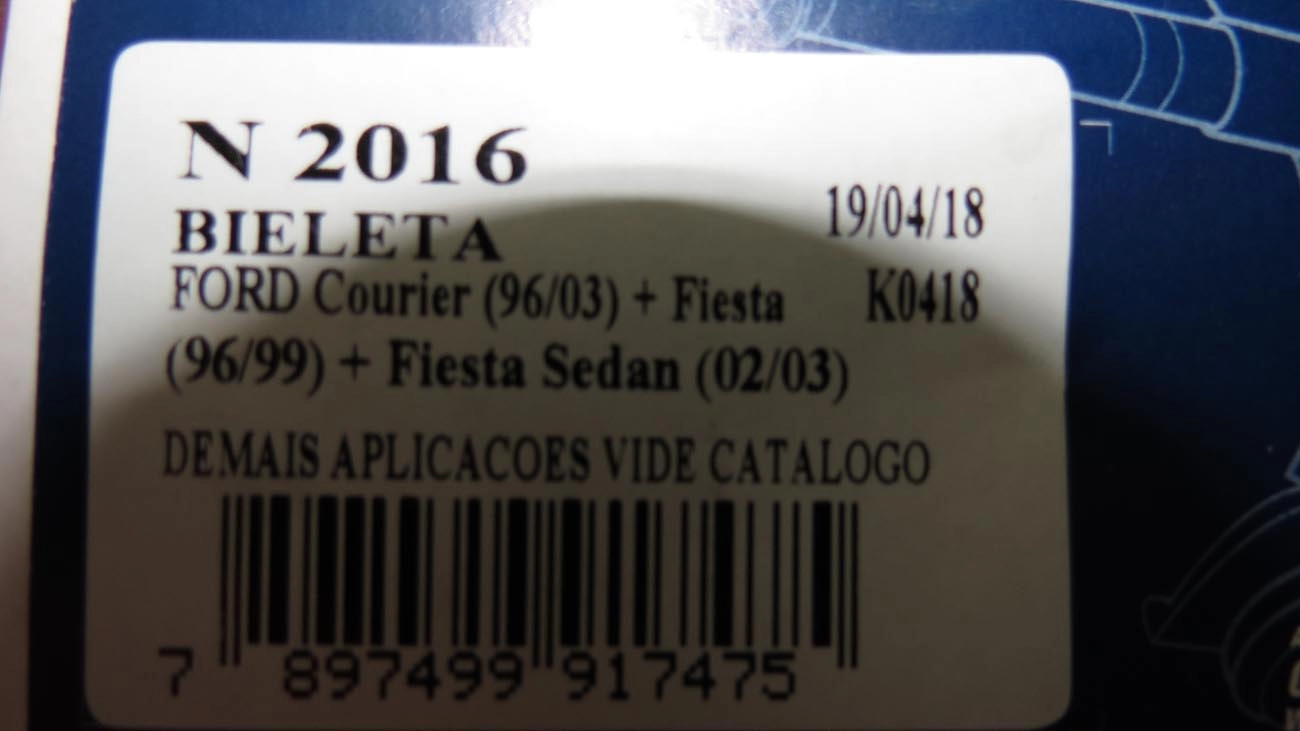 BIELETA BARRA ESTABILIZADORA SUSPENSÃO DIANTEIRA LD/LE FORD FIESTA/KA/COURIER 96/ ESCORT 97/