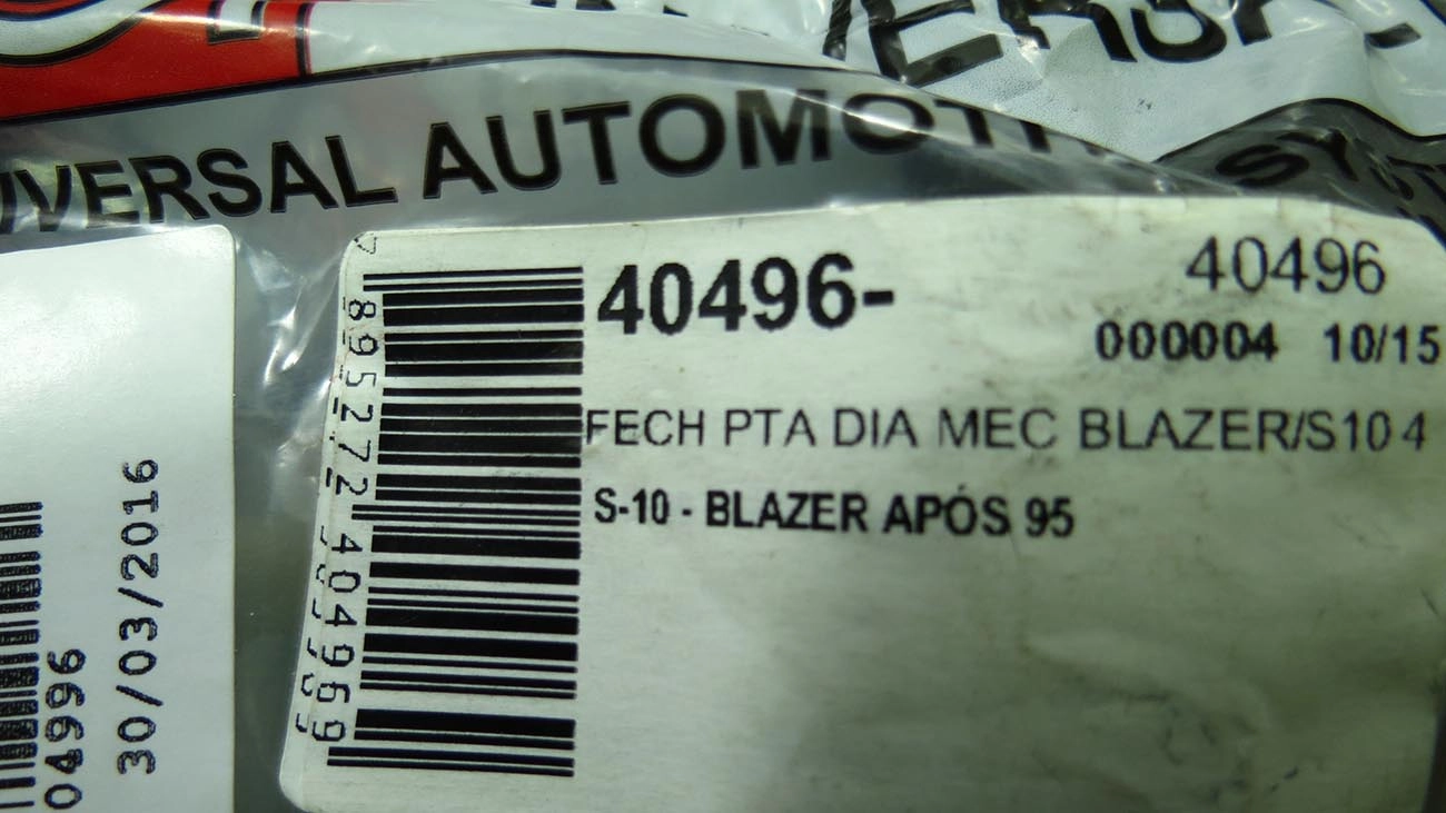 FECHADURA PORTA GM S-10/BLAZER 95/ - DIANTEIRA DIREITO - MECANICA PRE-DISPOSTA P/ELETRICA