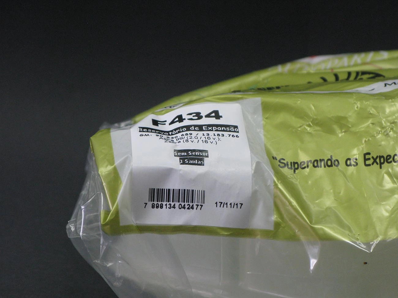 RESERVATORIO AGUA GM ASTRA 2.0 16V 1999/ ZAFIRA 8/16V 1999/ - S/TAMPA S/SENSOR