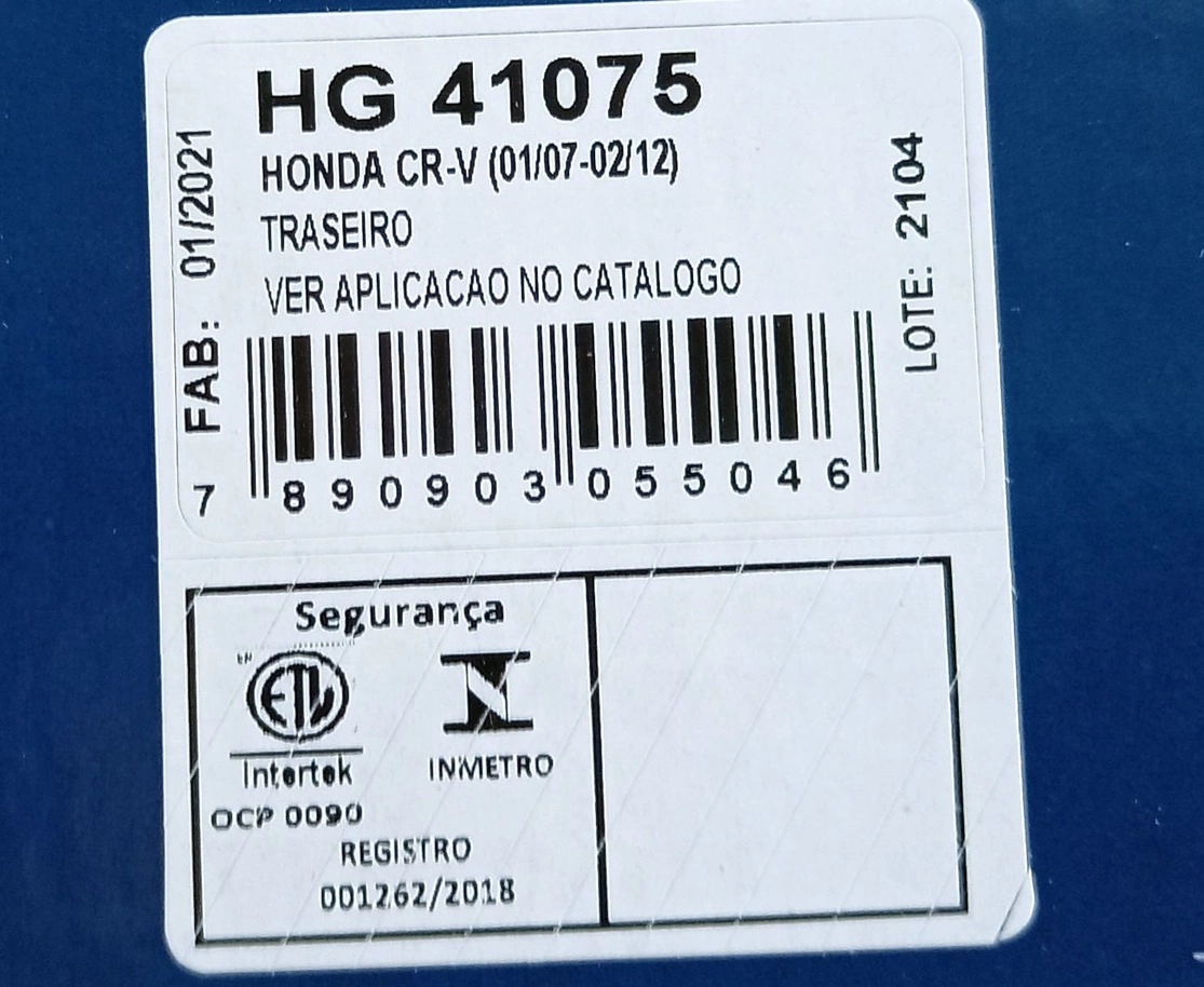 AMORTECEDOR TRASEIRO LD/LE HONDA CR-V 2007/2011