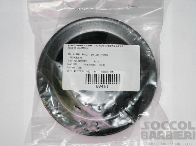 POLIA VIRABREQUIM CORREIA V SIMPLES VW GOL/PARATI/SAVEIRO/SANTANA AP 86/95