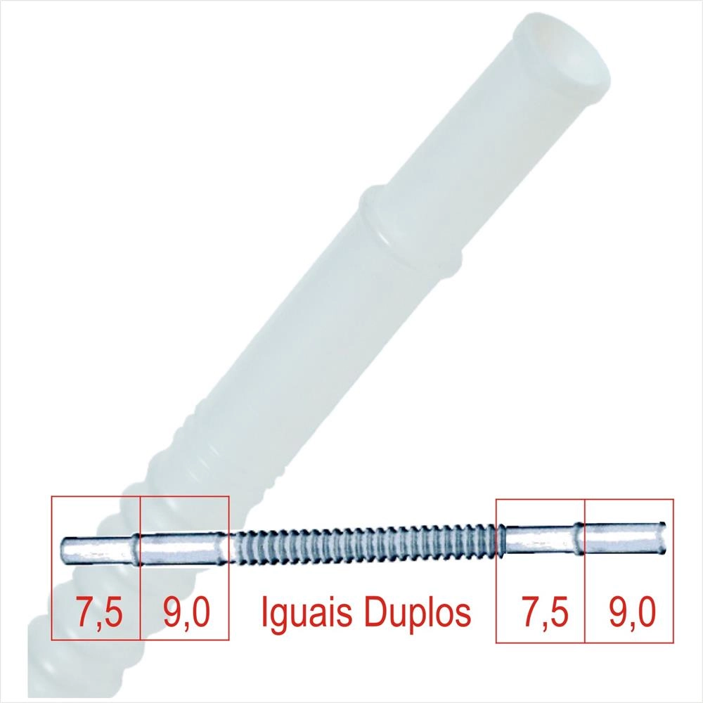 TUBO CORRUGADO BOMBA DE COMBUSTÍVEL - 320MM -  BOCAL 7,5MMX9,0MM