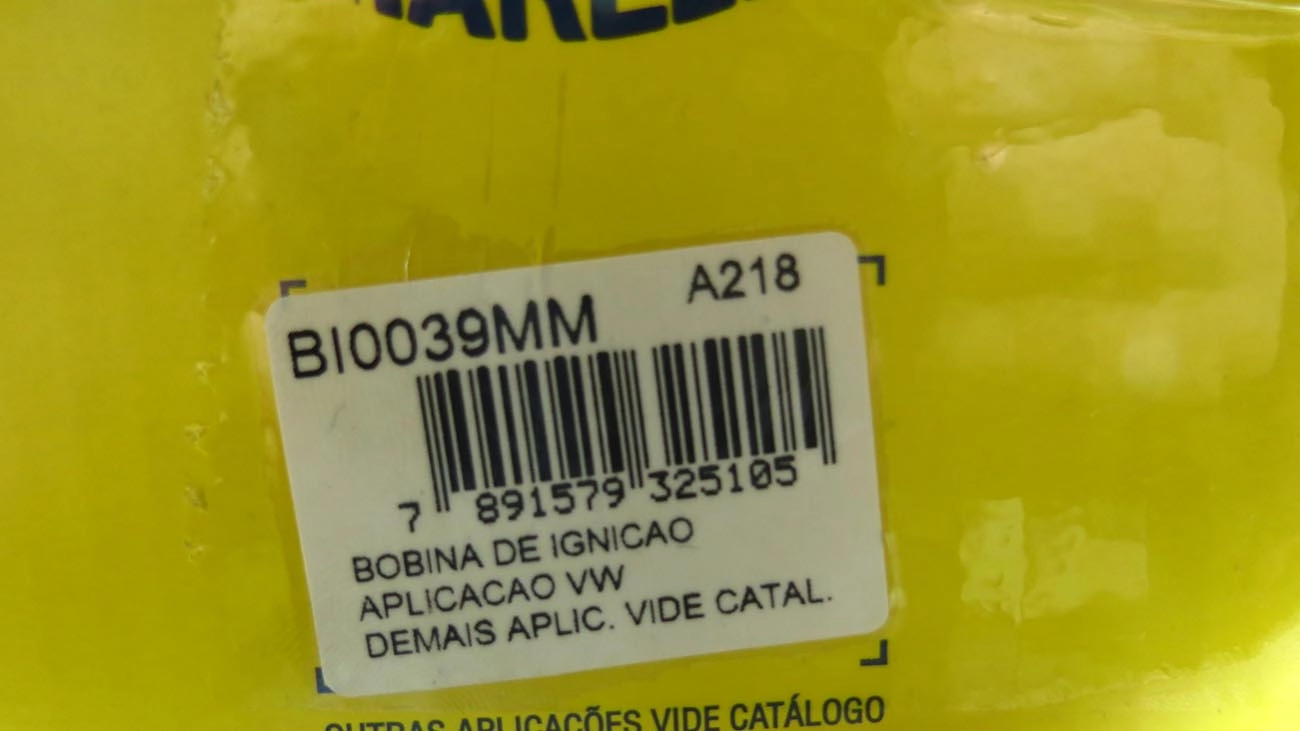BOBINA DE IGNIÇÃO 3 PINOS VW GOL/PARATI 1.0 MI 97/ - KOMBI MI 97/ - 3 PINOS