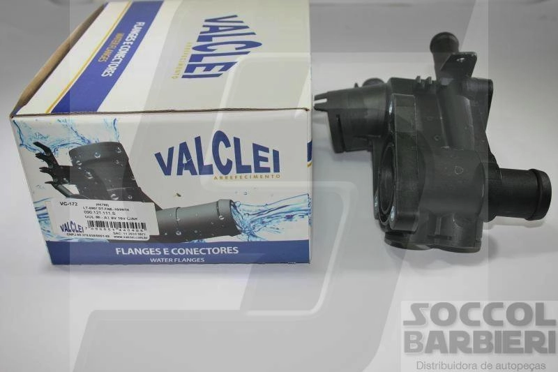 CAVALETE DISTRIBUIÇÃO ÁGUA OU CARCAÇA VÁLVULA TERMOSTÁTICA COM AR QUENTE CARCACA VALVULA TERMOSTATICA VW GOL/PARATI 1.0 97/01 8/16V DUAS SAIDAS