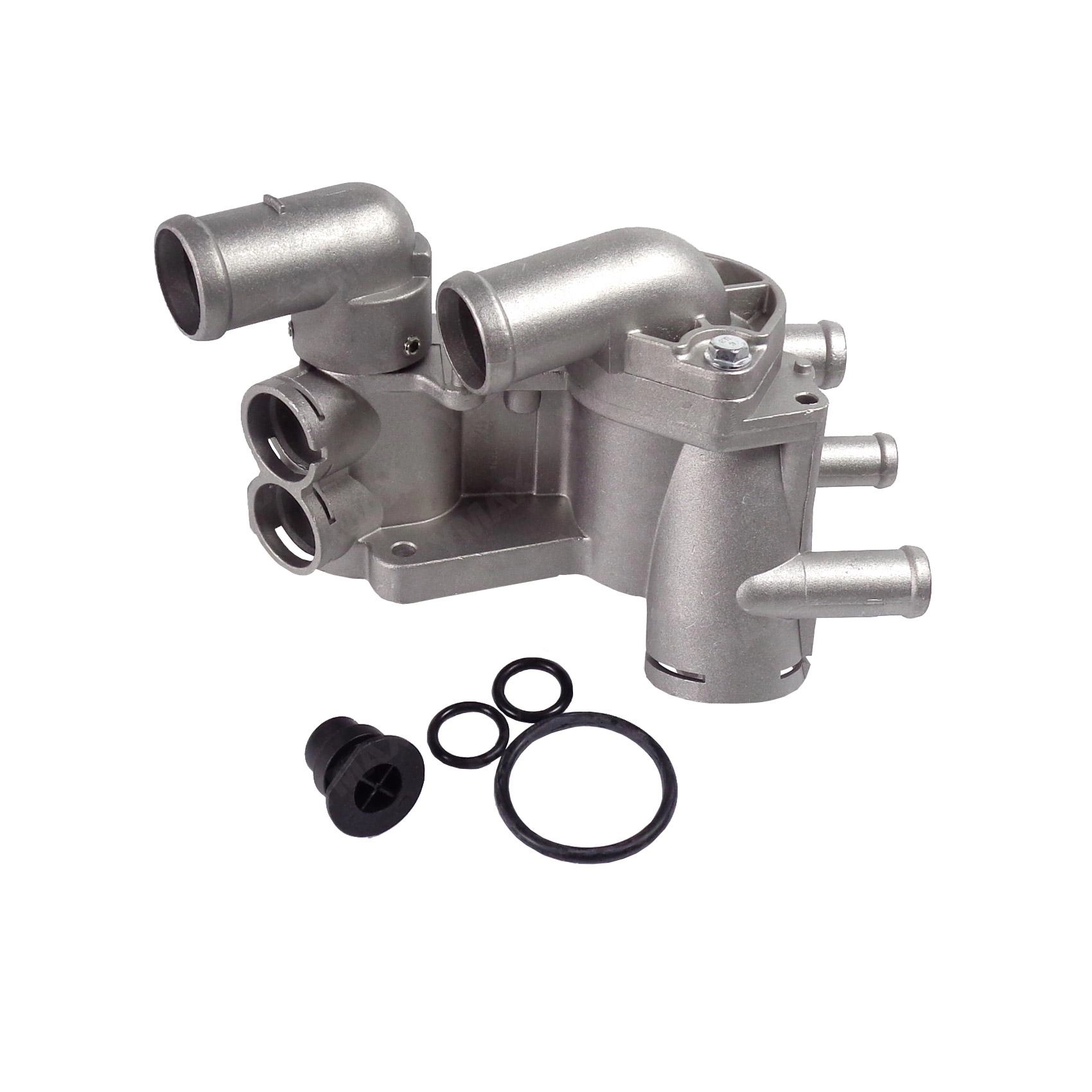 KIT CARCACA COM VALVULA TERMOSTÁTICA/TUBO ALUMÍNIO VW GOL POWER 02/ - FOX/POLO/GOLF 02/ - NOVO GOL/