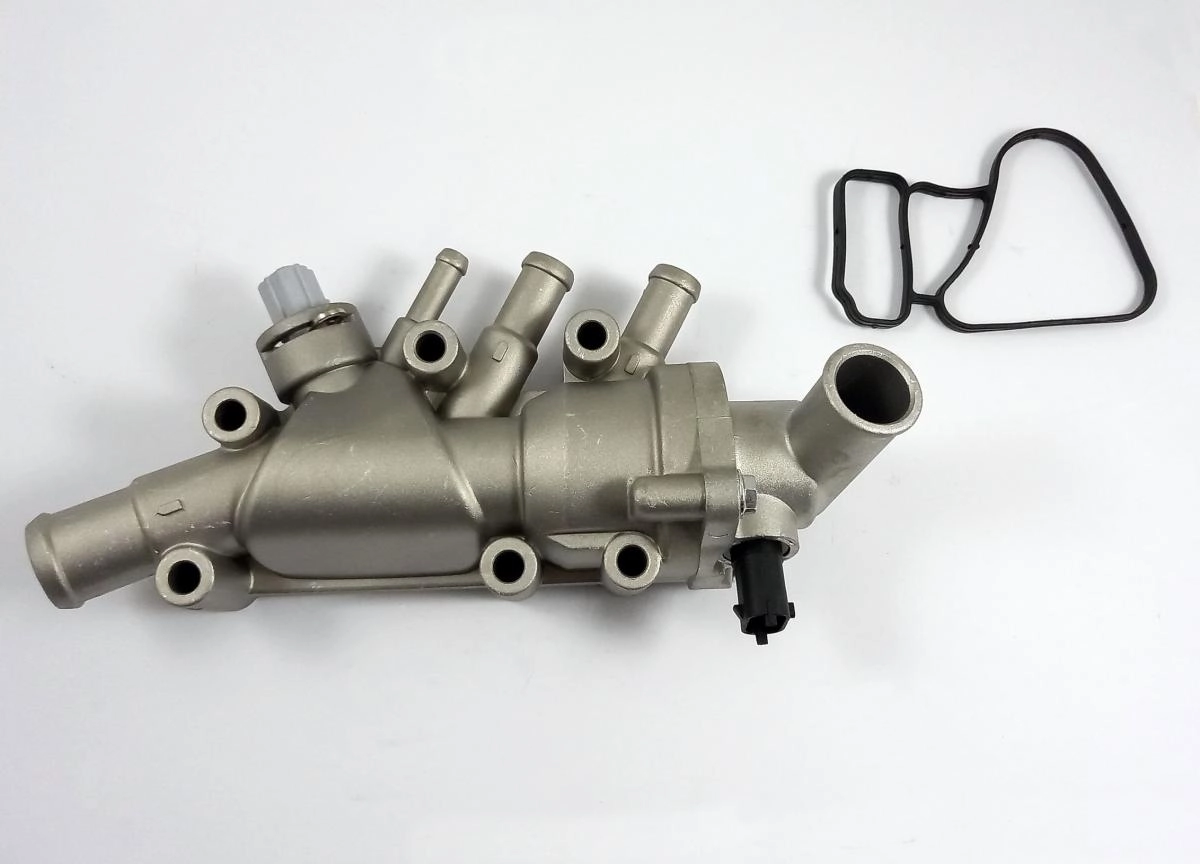 CARCACA ALUMINIO COM VALVULA TERMOSTATICA/SENSOR FORD NOVO FIESTA 06/14 - ECOSPORT 06/12 - FLEX