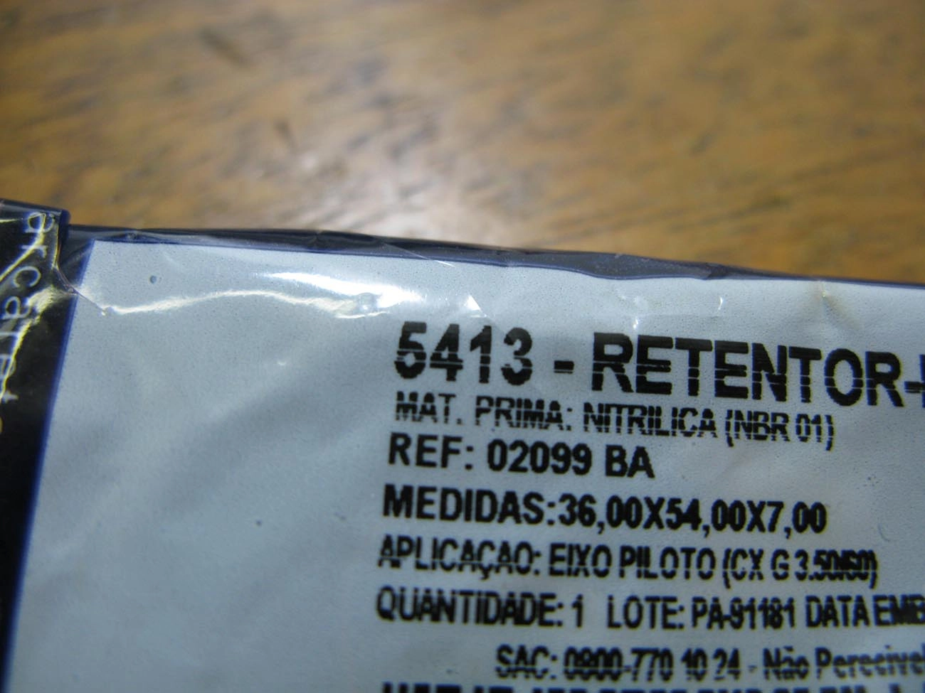 RETENTOR EIXO PILOTO CAIXA CÂMBIO 36,00X54,00X7,00MM MB 709/812/912/1111/1113/1313/1513/2013 36X54X7MM