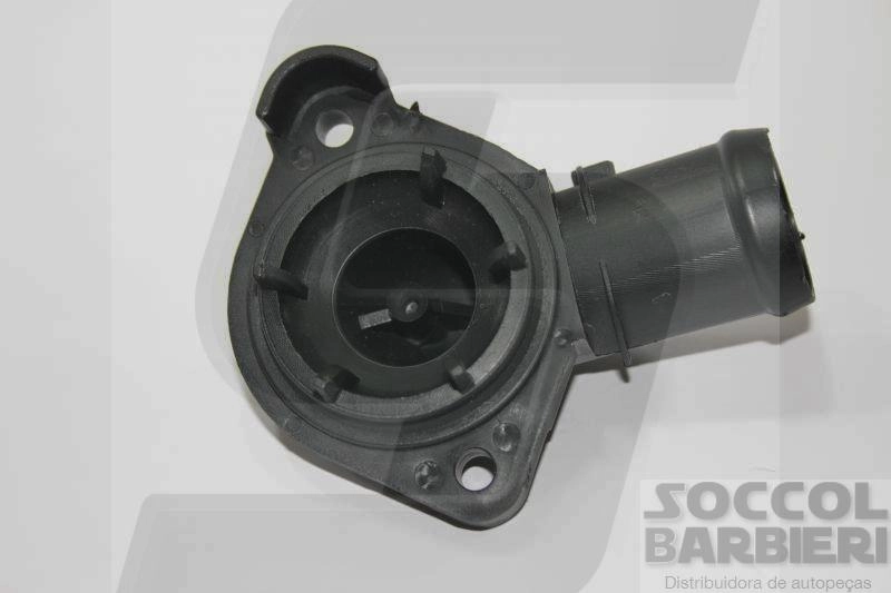 COTOVELO/FLANGE/TAMPA VÁLVULA TERMOSTÁTICA PLÁSTICO VW GOL/PARATI 1.0 97/ GOLF FOX/POLO 02/
