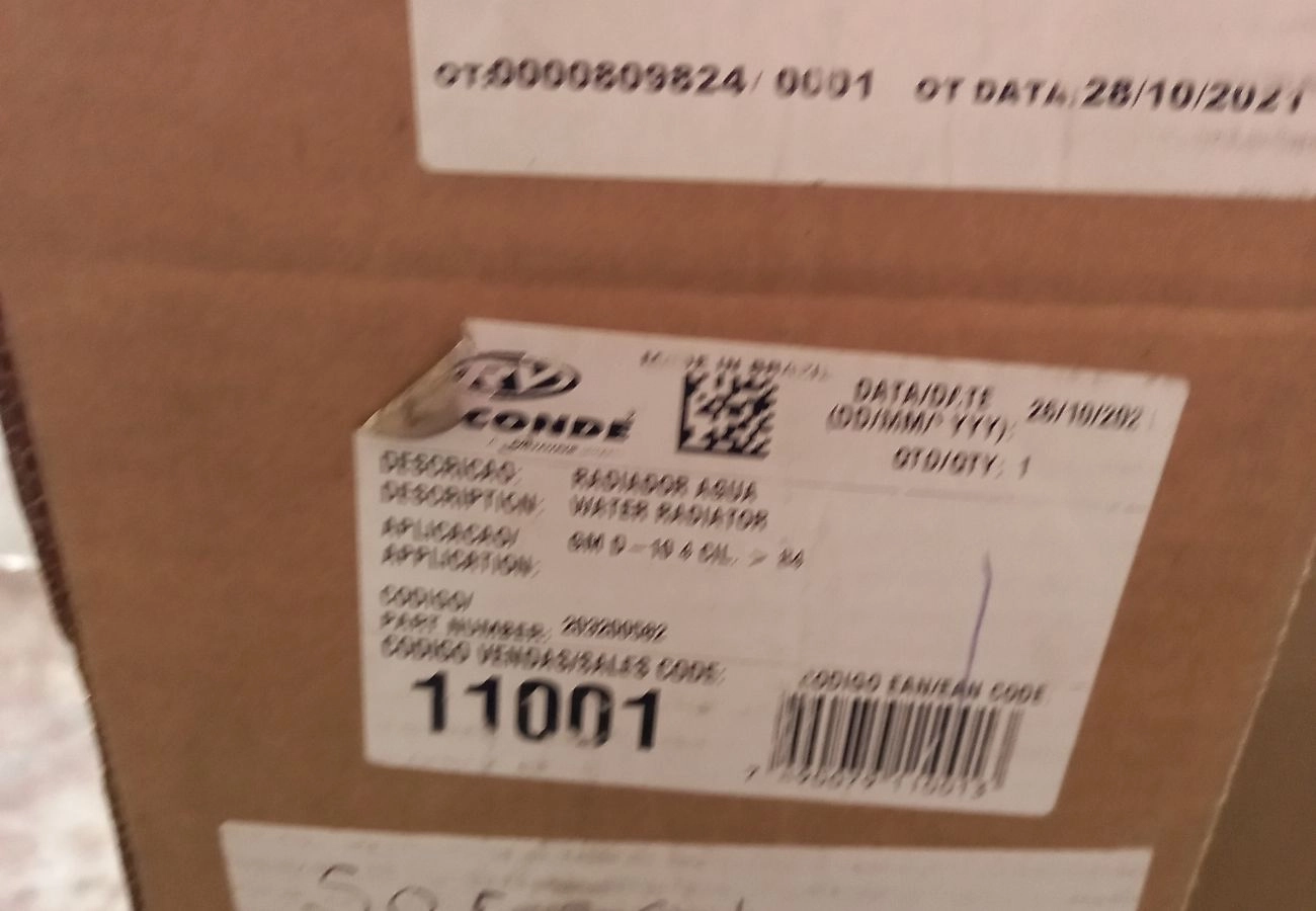 RADIADOR 515X582 GM D-10 1977/1984 4 CIL